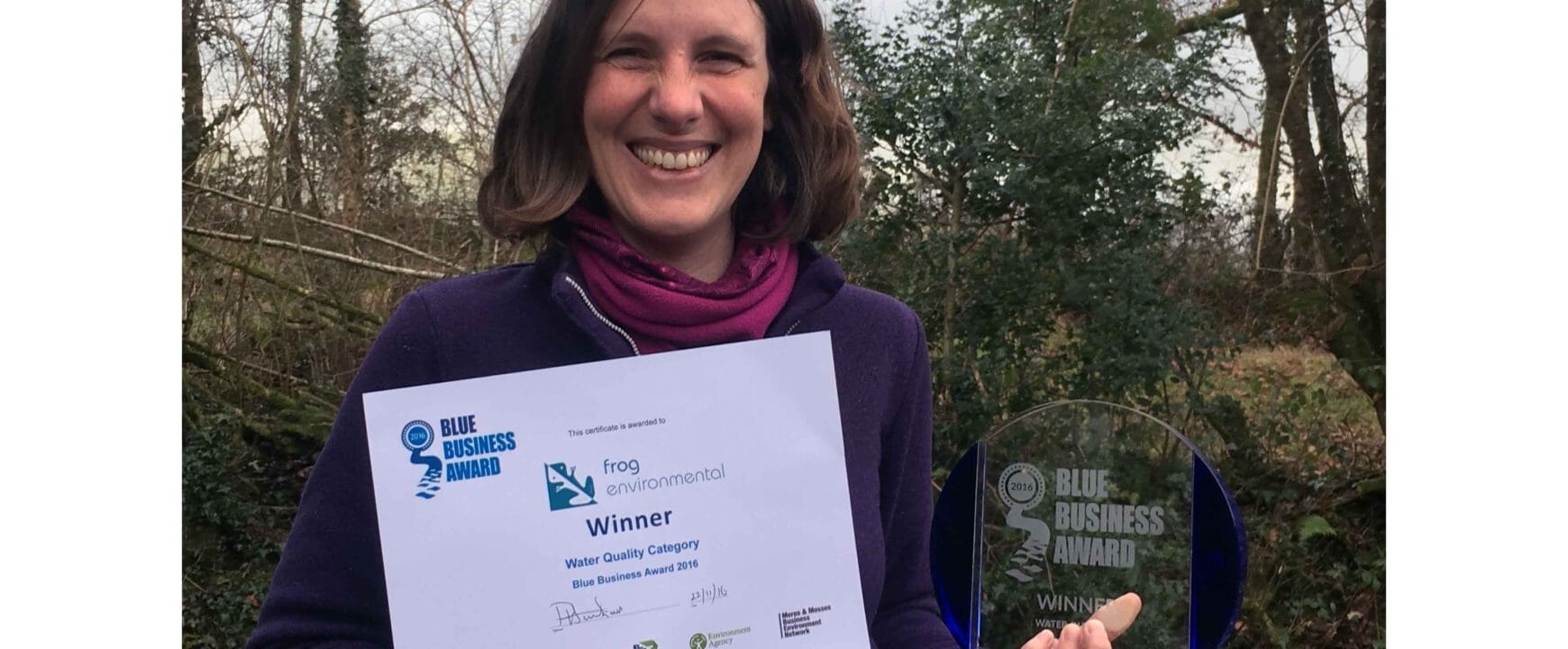 Water Quality Award Winners 8 Leela-O'Dea-and-the-Blue-Business-Awards,-Shropshire-Wildlife-Trust