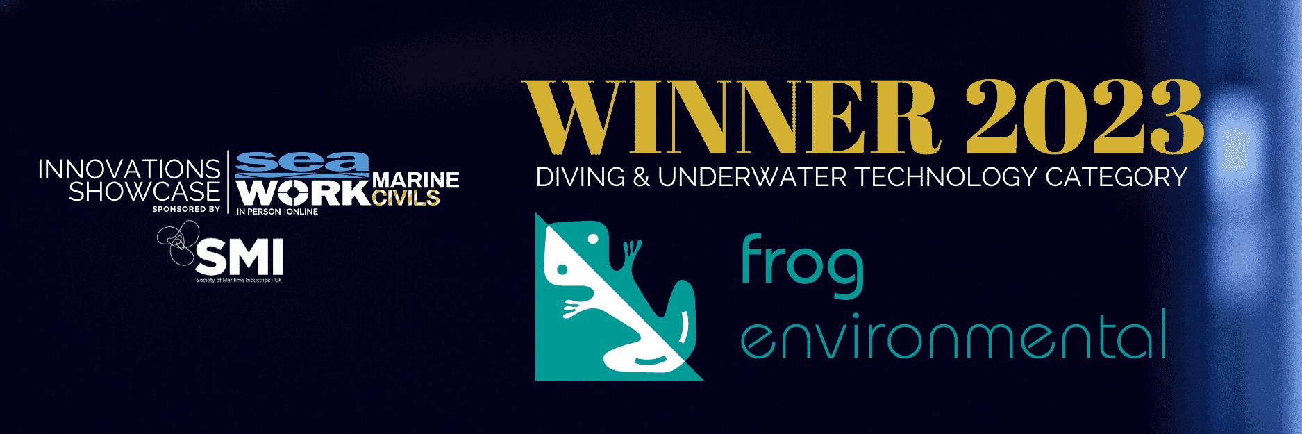 Frog Environmental - European Commercial Marine Award winners for innovative technology 15 SWK ECMA Web banners FROG